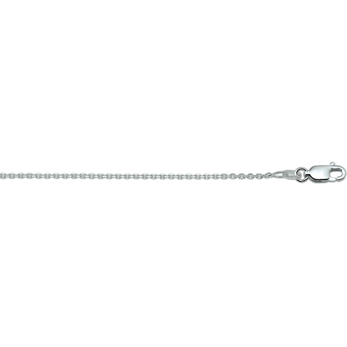 Fantasy Collection Collier anker gediamanteerd 1,3 mm zilver