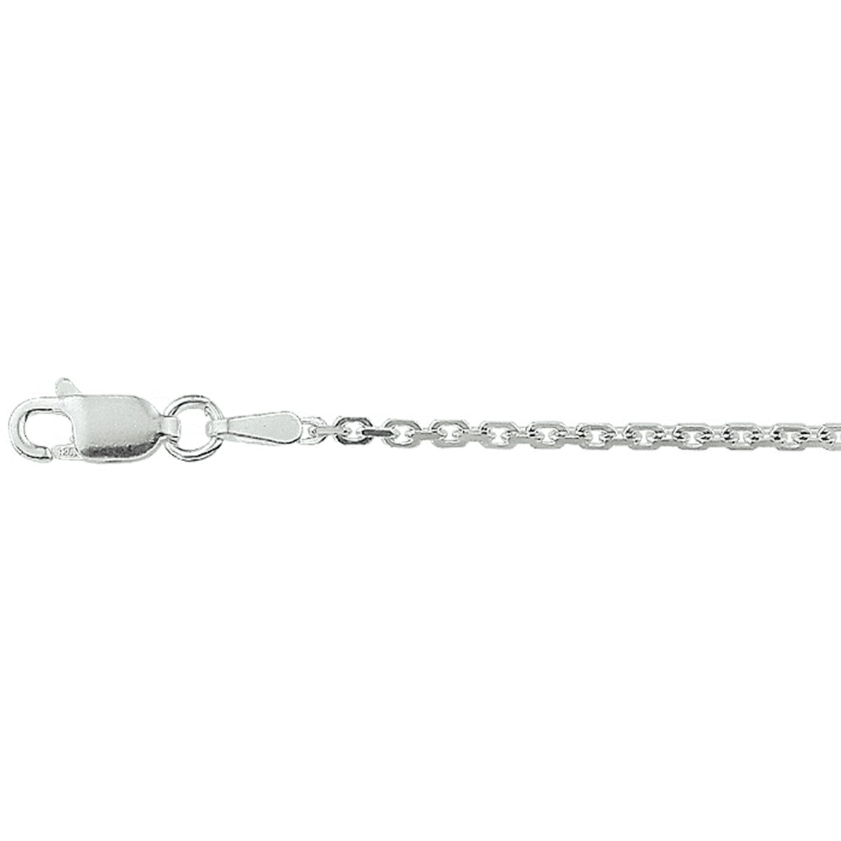 Fantasy Collection Collier anker gediamanteerd 1,6 mm zilver