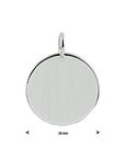 Zilveren graveerhanger rond glad - 1021131 - PansiteNederland.nl