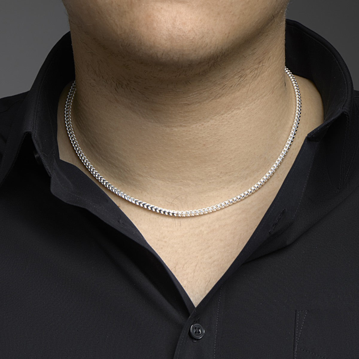Fantasy Collection Collier gourmette 3,0 mm zilver