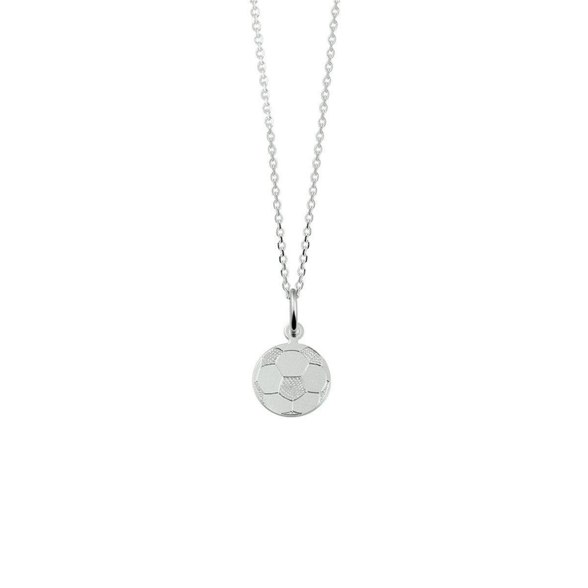Fantasy Collection Collier voetbal 36 + 4 cm zilver