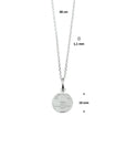 zilver wit collier voetbal 38 cm 1021156 - PansiteNederland.nl