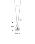 zilver wit collier schelp 41 + 4 cm 1021713 - PansiteNederland.nl