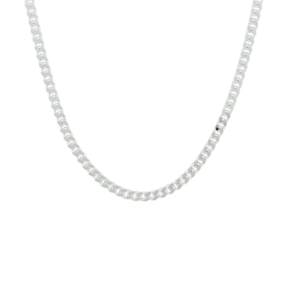 Fantasy Collection Collier gourmette 4 zijdes geslepen 2,8 mm zilver