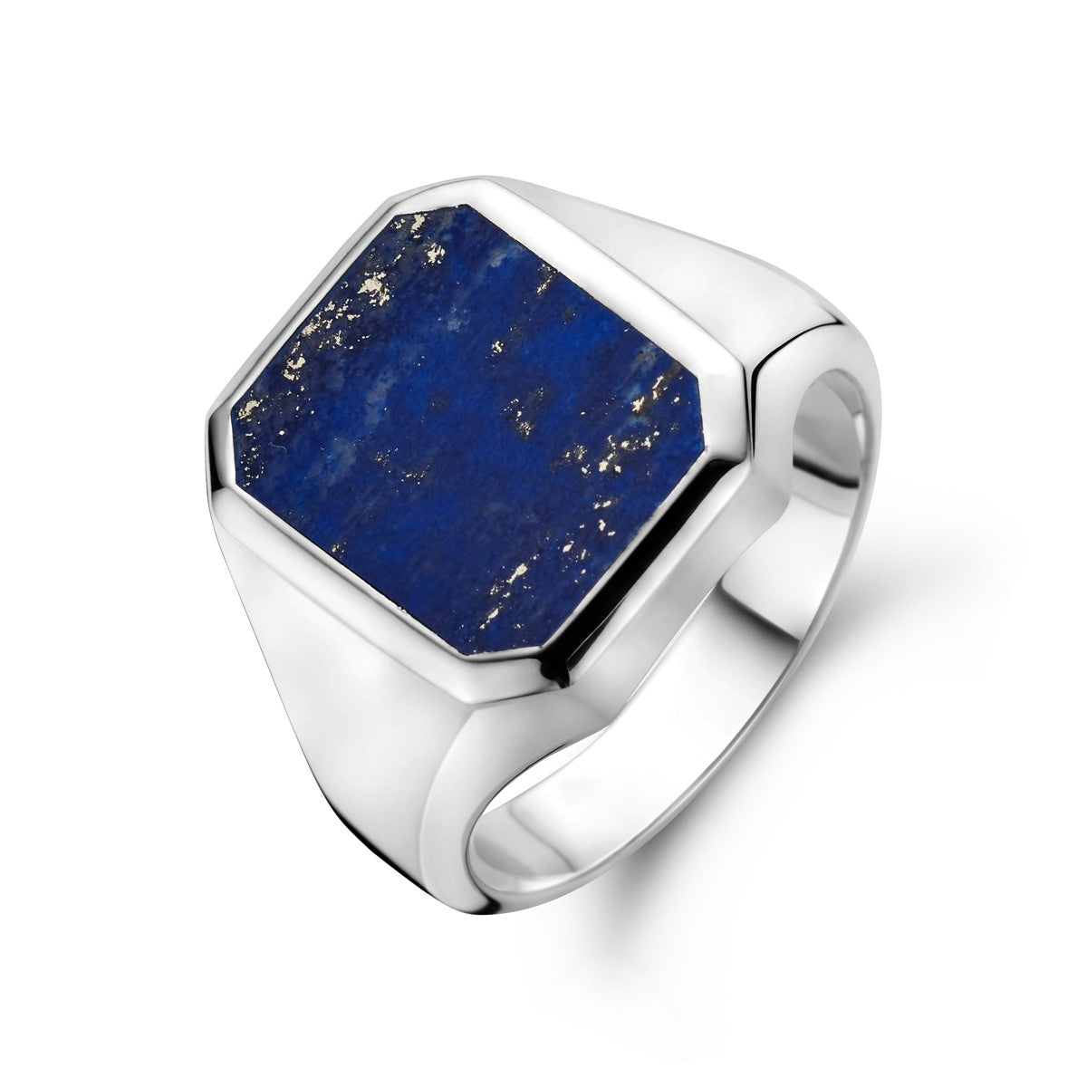 Fantasy Collection Zegelring massief lapis 13 x 11 mm zilver