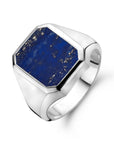 Zilver Zegelring Massief Lapis 13 X 11Mm Wit 1021780 - PansiteNederland.nl