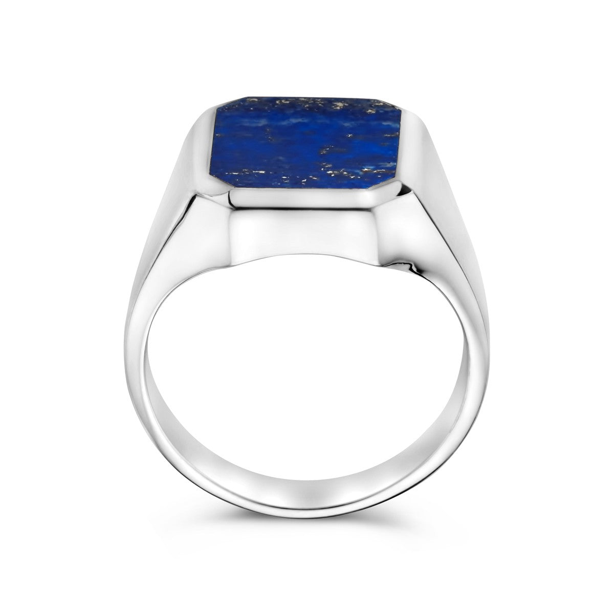 Fantasy Collection Zegelring massief lapis 13 x 11 mm zilver