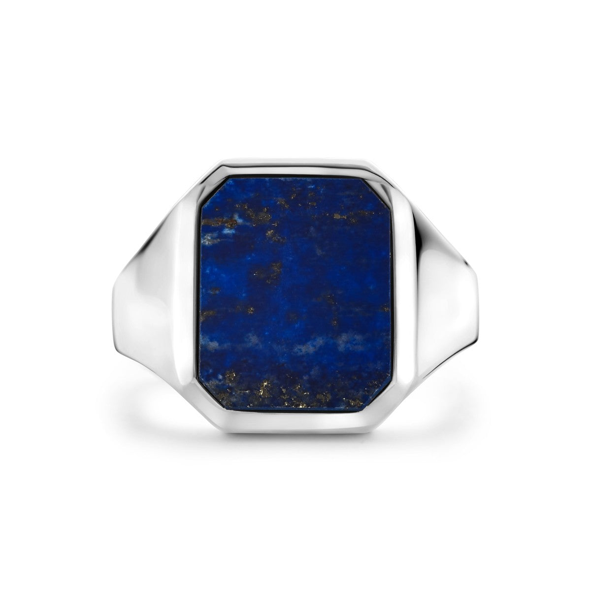 Fantasy Collection Zegelring massief lapis 13 x 11 mm zilver
