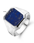 Zilver Zegelring Massief Lapis 13 X 11Mm Wit 1021780 - PansiteNederland.nl