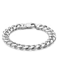 Zilver Wit Armband Gourmette 10 Mm 21 Cm 6-Zijdes Geslepen 1021791 - PansiteNederland.nl