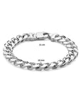 Zilver Wit Armband Gourmette 10 Mm 21 Cm 6-Zijdes Geslepen 1021791 - PansiteNederland.nl
