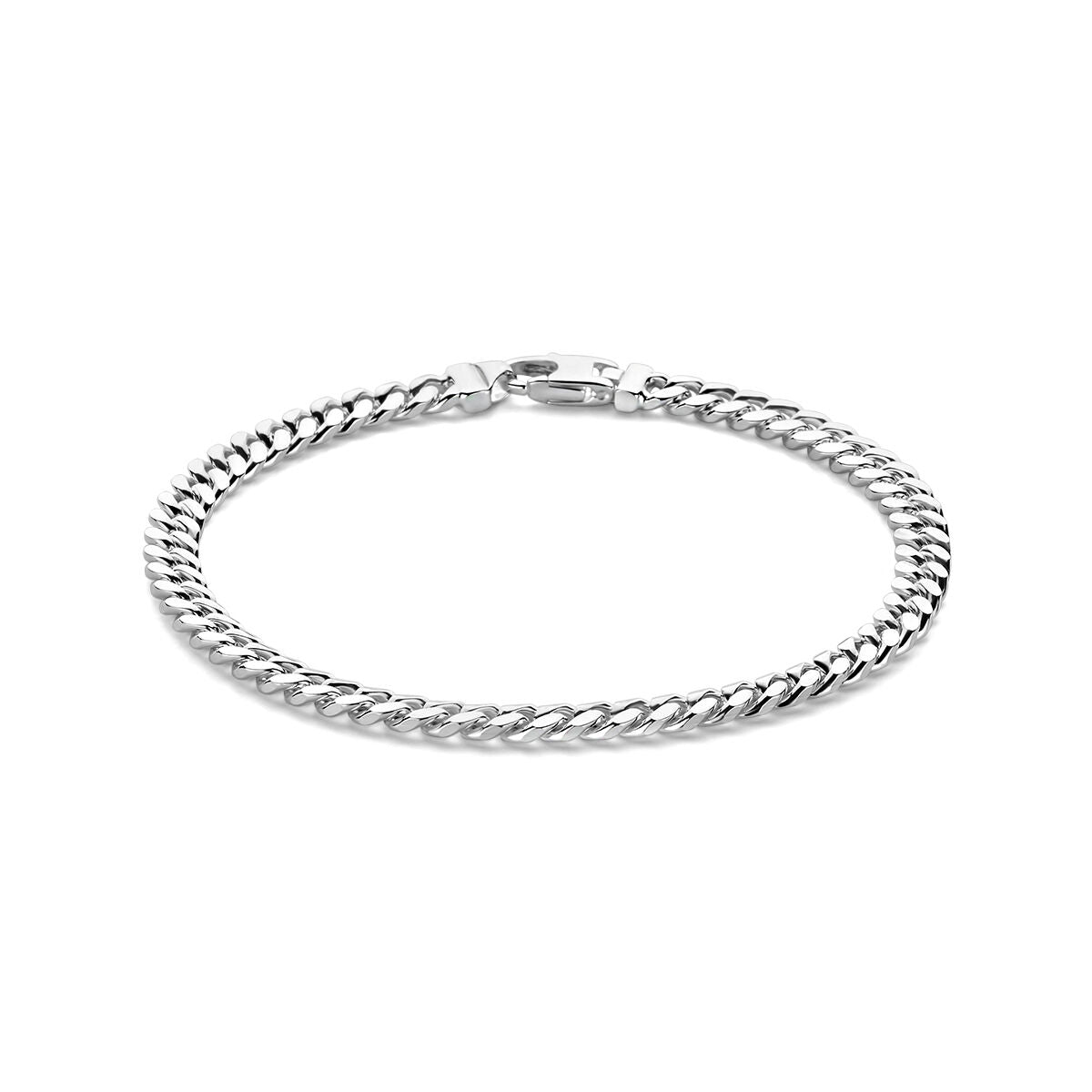 Fantasy Collection Armband gourmette 4 zijdes geslepen 5,0 mm 21 cm zilver