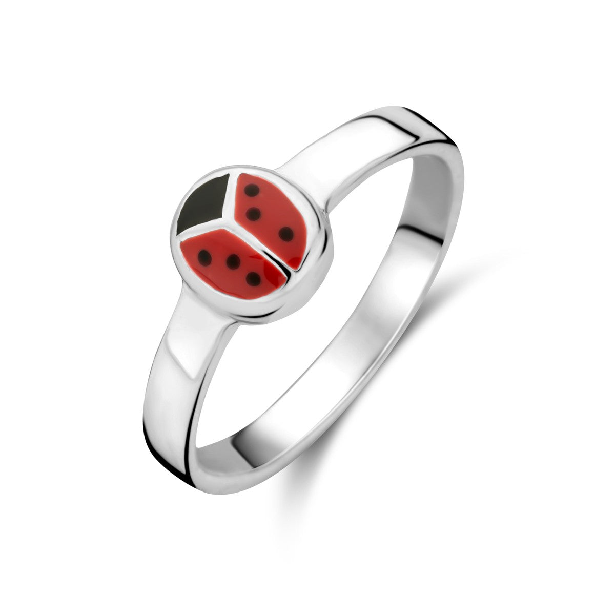 Fantasy Collection Ring lieveheersbeestje emaille zilver