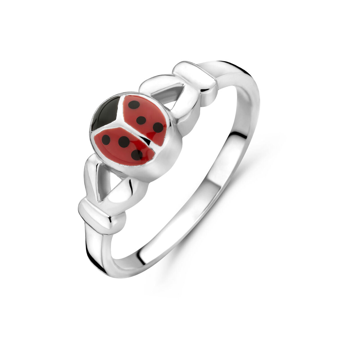 Fantasy Collection Ring lieveheersbeestje emaille zilver