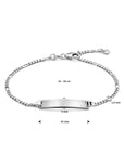 Zilver Wit Graveerarmband Figaro Plaat 5,0 Mm 16 - 18 Cm 1021883 - PansiteNederland.nl