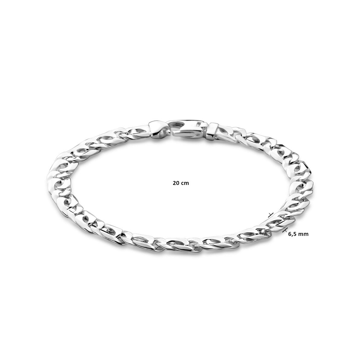 Fantasy Collection Armband 6,5 mm zilver