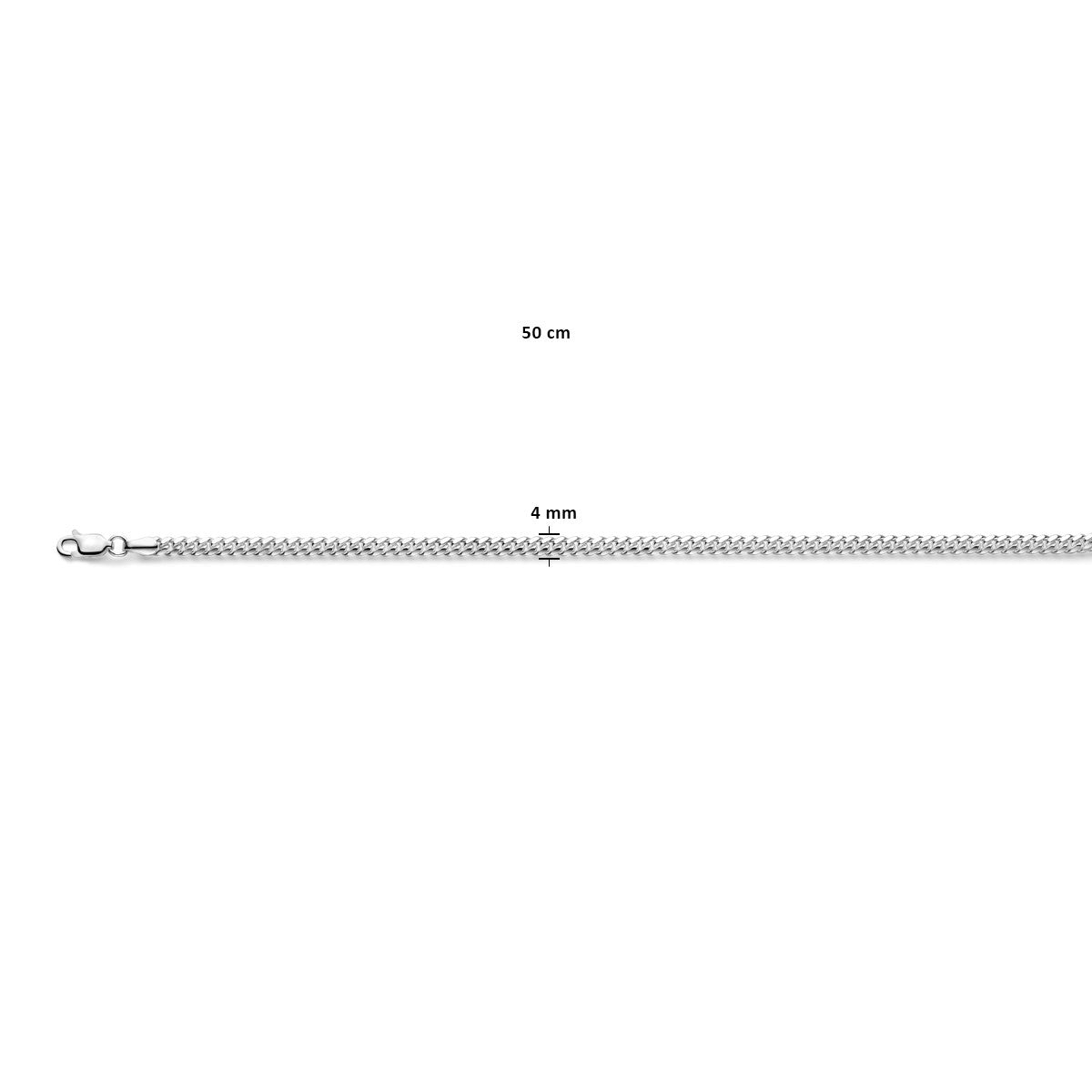 Fantasy Collection Collier gourmette 3,5 mm zilver