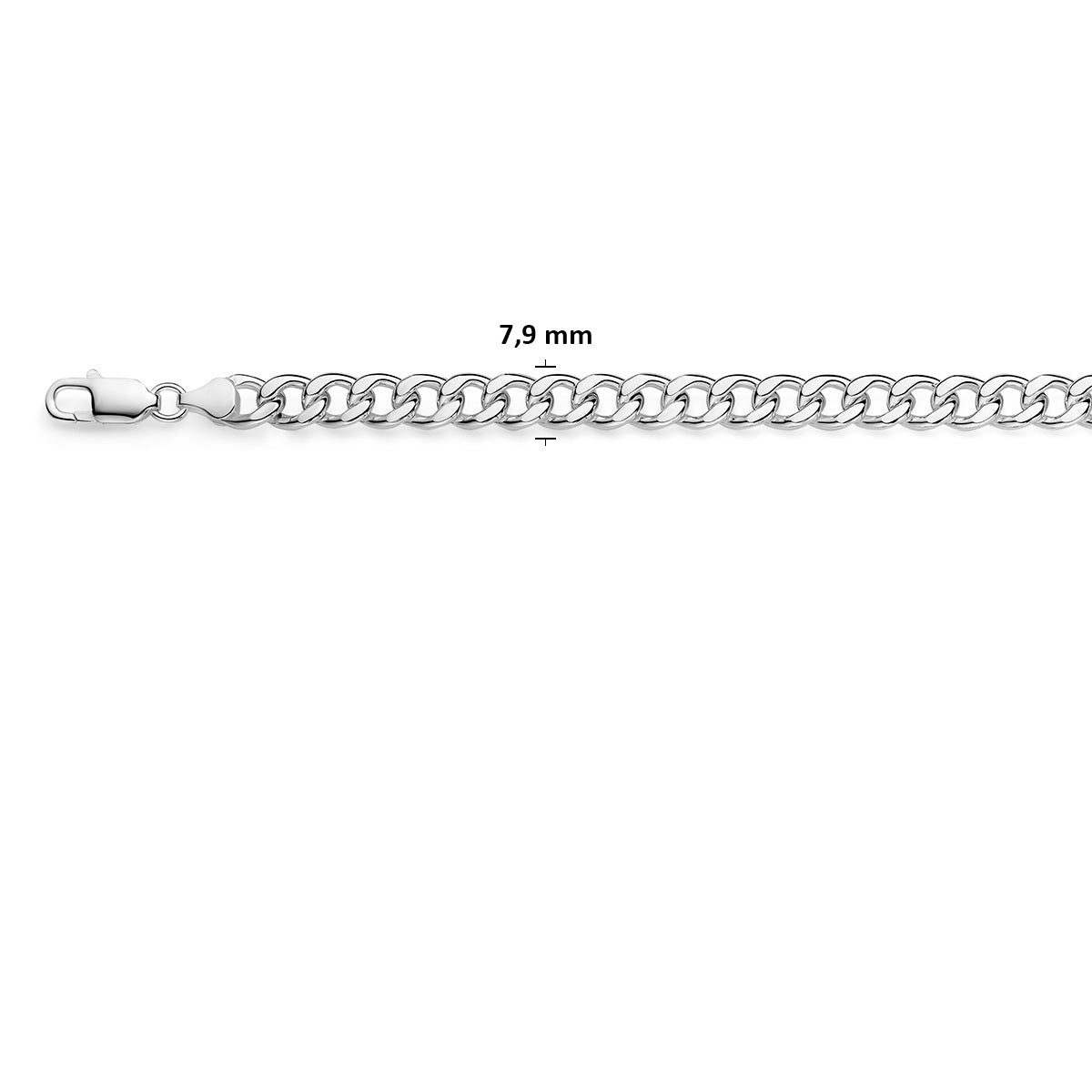 Ketting gourmette zilver 7,9 mm
