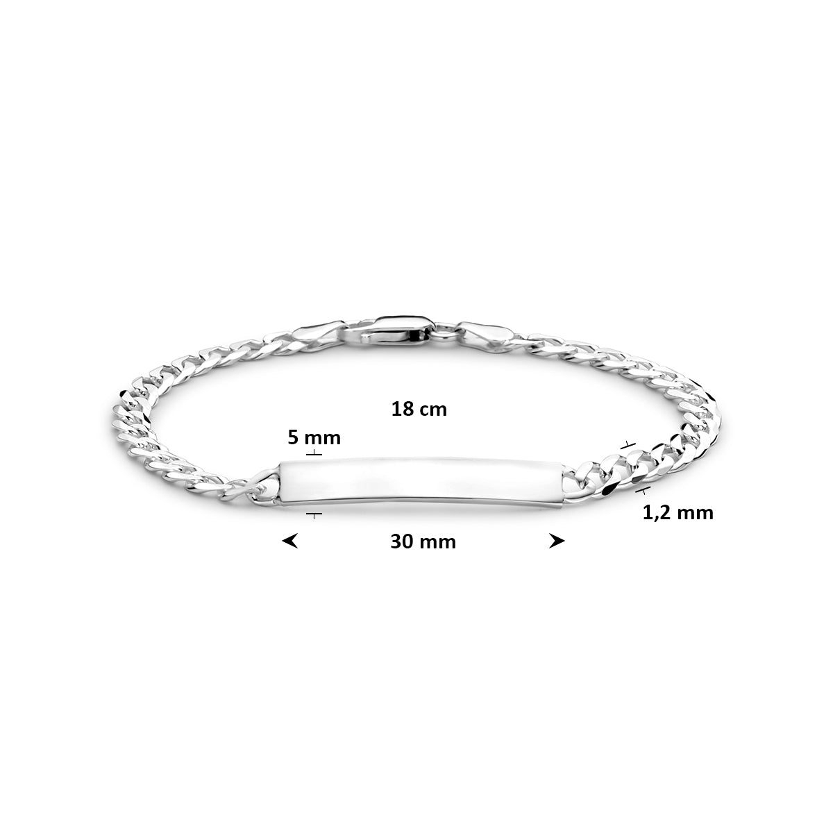 Fantasy Collection Graveerarmband gourmette zilver - afbeelding 3