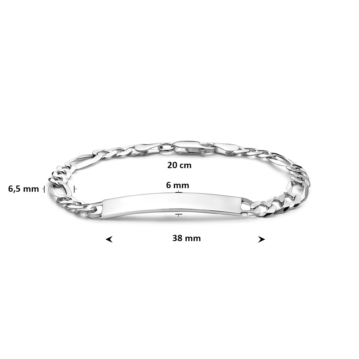 Graveerarmband zilver 38 mm