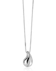 ZINZI Zilveren Venetiaanse Ketting met Druppel Hanger & Witte Zirkonia 45-48cm ZIC2707
