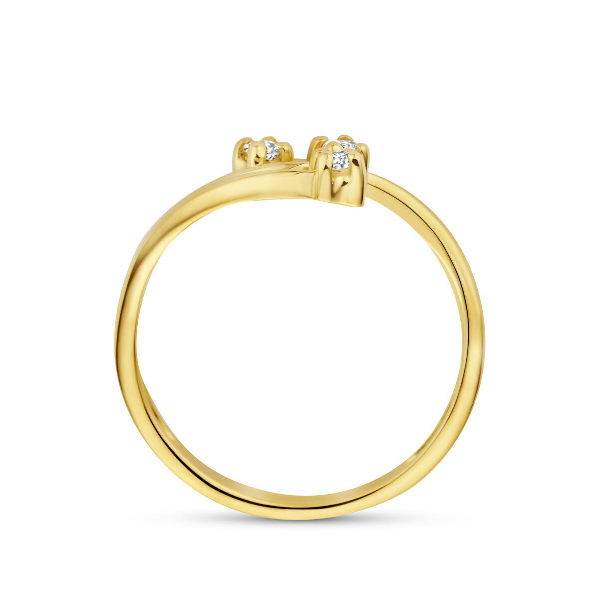 Fantasy Collection Ring lab grown diamant 0.12ct g vs 14K geelgoud