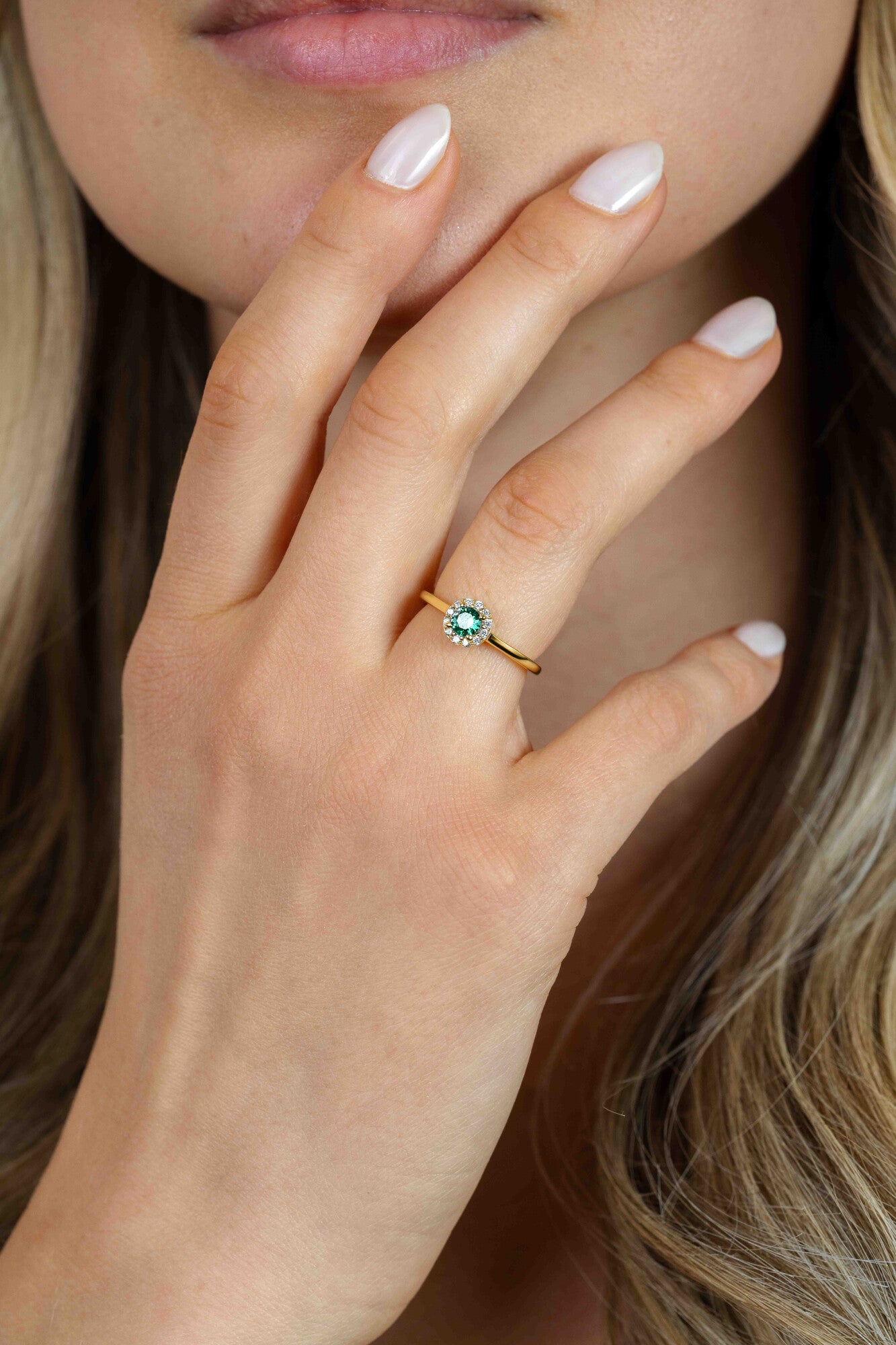 ZINZI Verguld Zilveren Ring met Zirkonia en Kleursteen ZIR2697G