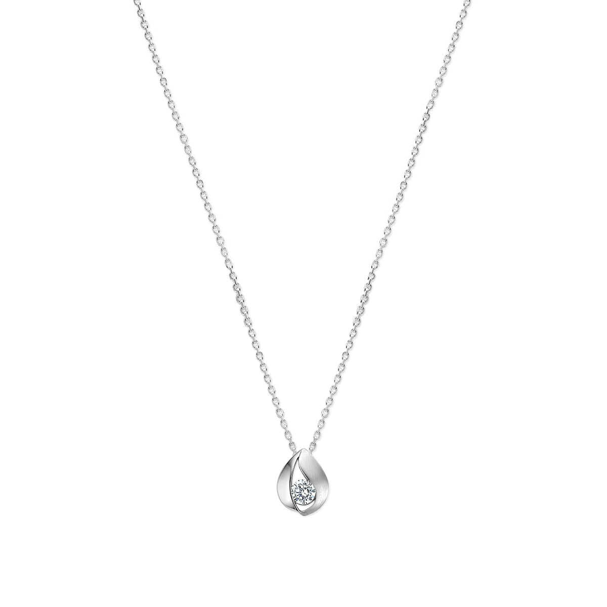 Fantasy Collection Gerhodineerd Zilveren Ketting met Zirkonia 1340064