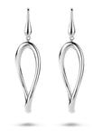 Zilveren gerhodineerde oorhangers franse haak 65 mm - 1341661