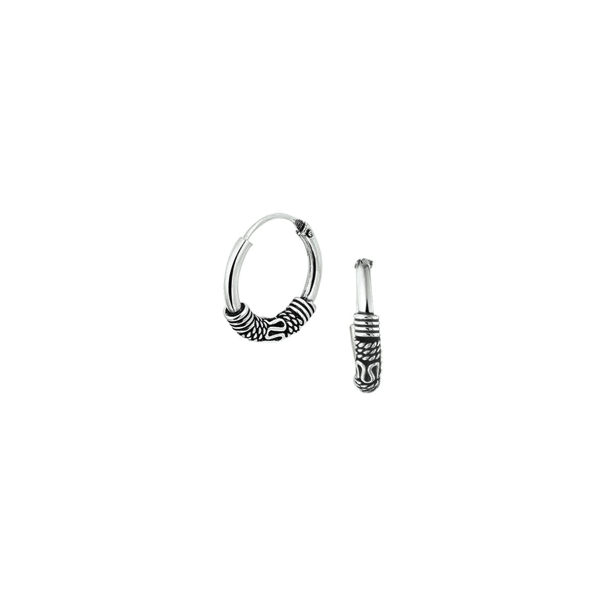 Fantasy Collection Oorbellen oxi bali 3,0 mm zilver geoxideerd