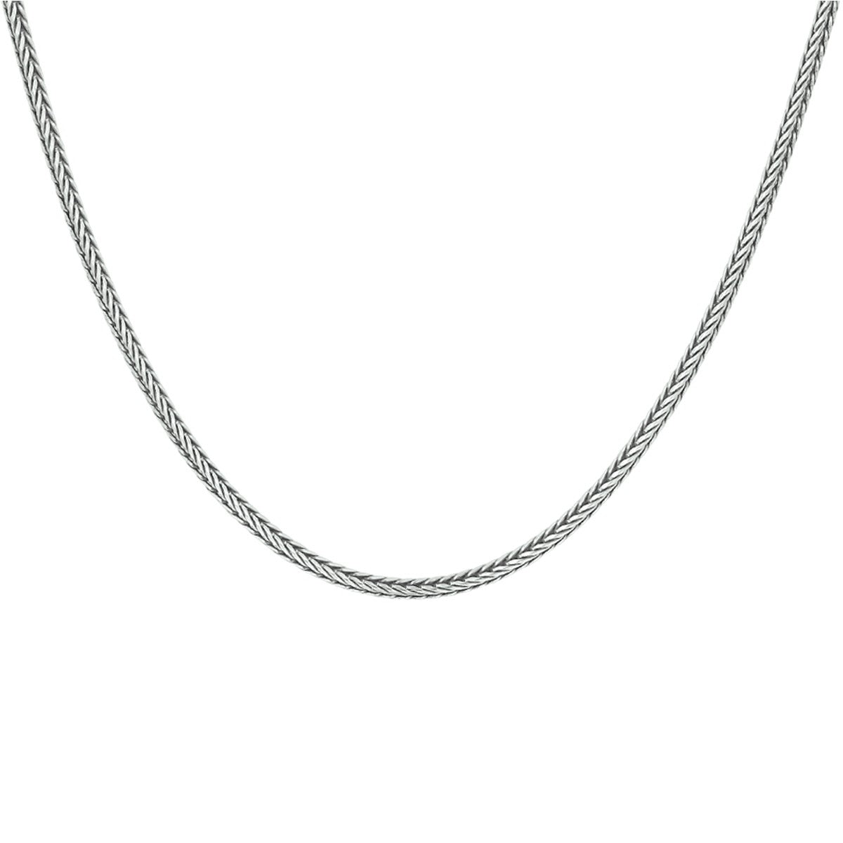 Fantasy Collection Collier oxi vossestaart 2,0 mm zilver geoxideerd