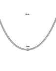 Zilver Geoxideerd Collier Oxi Vossestaart 2,0 mm 1101663 - PansiteNederland.nl