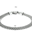 Zilver Geoxideerd Armband Oxi Vossestaart 7 Mm 20 Cm 1101671 - PansiteNederland.nl