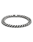 Zilver Geoxideerd Armband Oxi Gourmette 6-Zijdes Geslepen 8,5 mm 1101760 - PansiteNederland.nl
