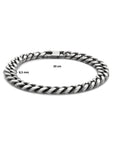 Zilver Geoxideerd Armband Oxi Gourmette 6-Zijdes Geslepen 8,5 mm 1101760 - PansiteNederland.nl