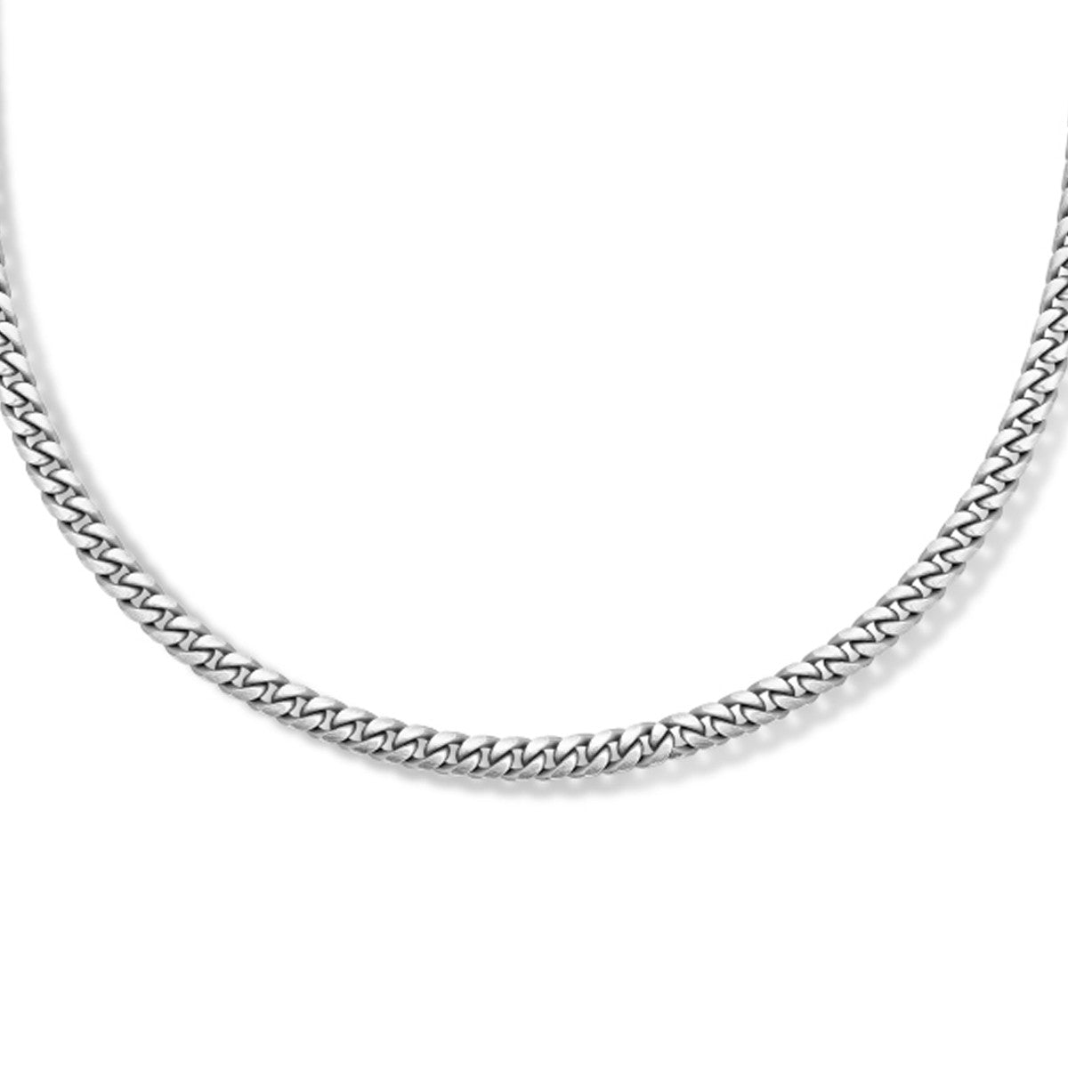Fantasy Collection Collier gourmette 6 zijdes geslepen oxi 5,0 mm zilver geoxideerd
