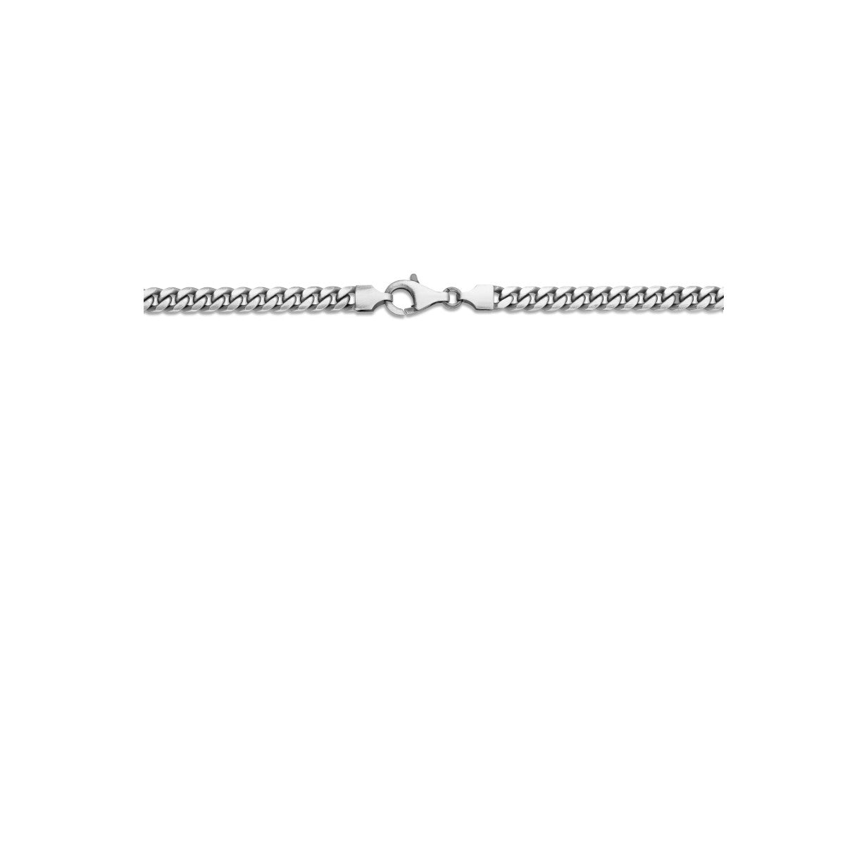 Fantasy Collection Collier gourmette 6 zijdes geslepen oxi 5,0 mm zilver geoxideerd