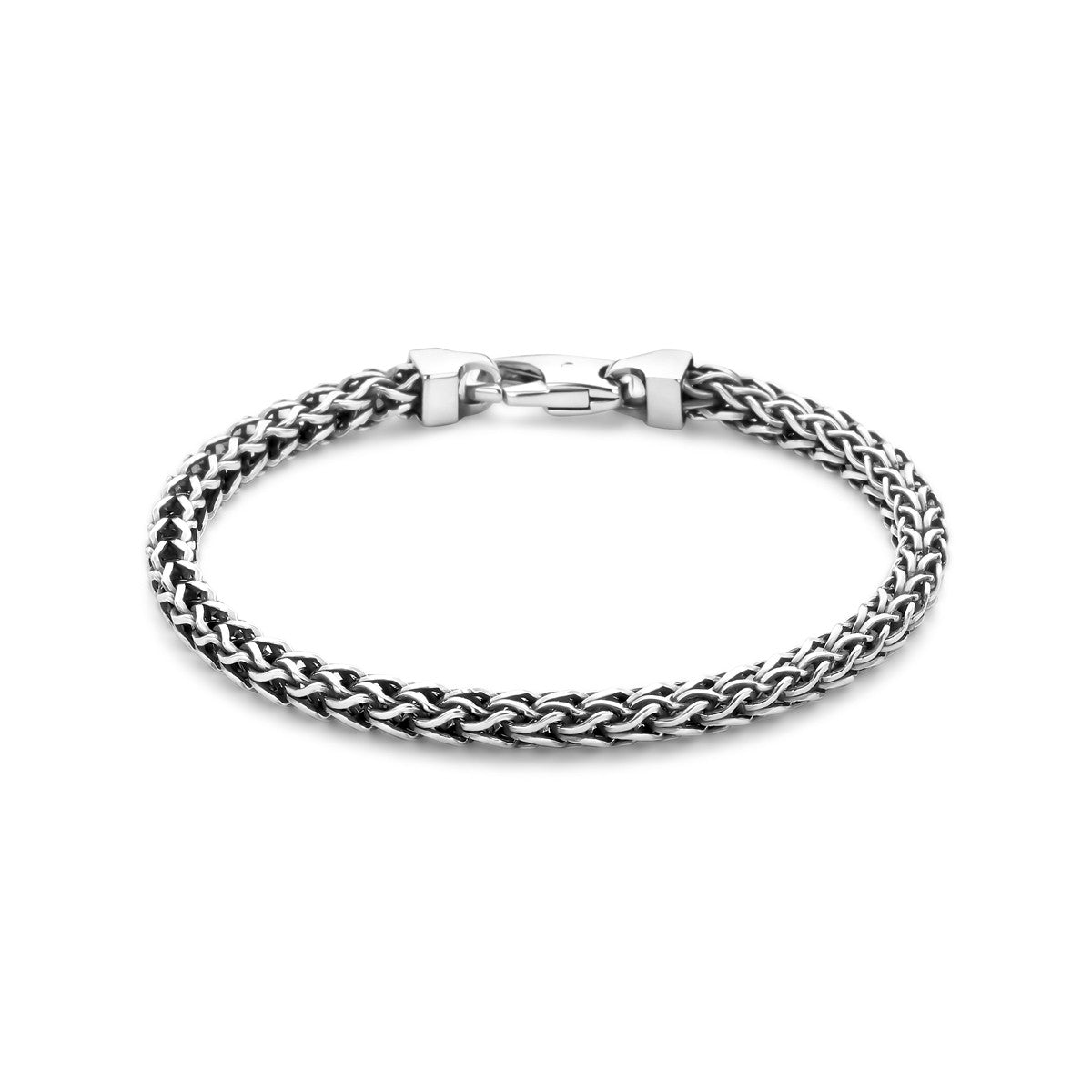 Fantasy Collection Armband vossestaart 4,5 mm oxi zilver geoxideerd