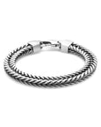 armband oxi vossestaart 9,7 mm zilver geoxideerd - PansiteNederland.nl