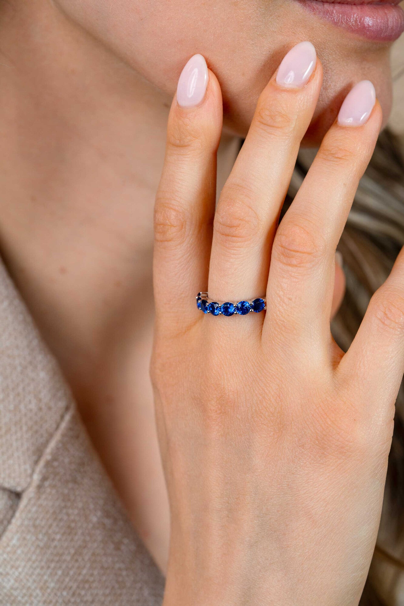 ZINZI Zilveren Ring met Blauwe Kleursteen ZIR2888B