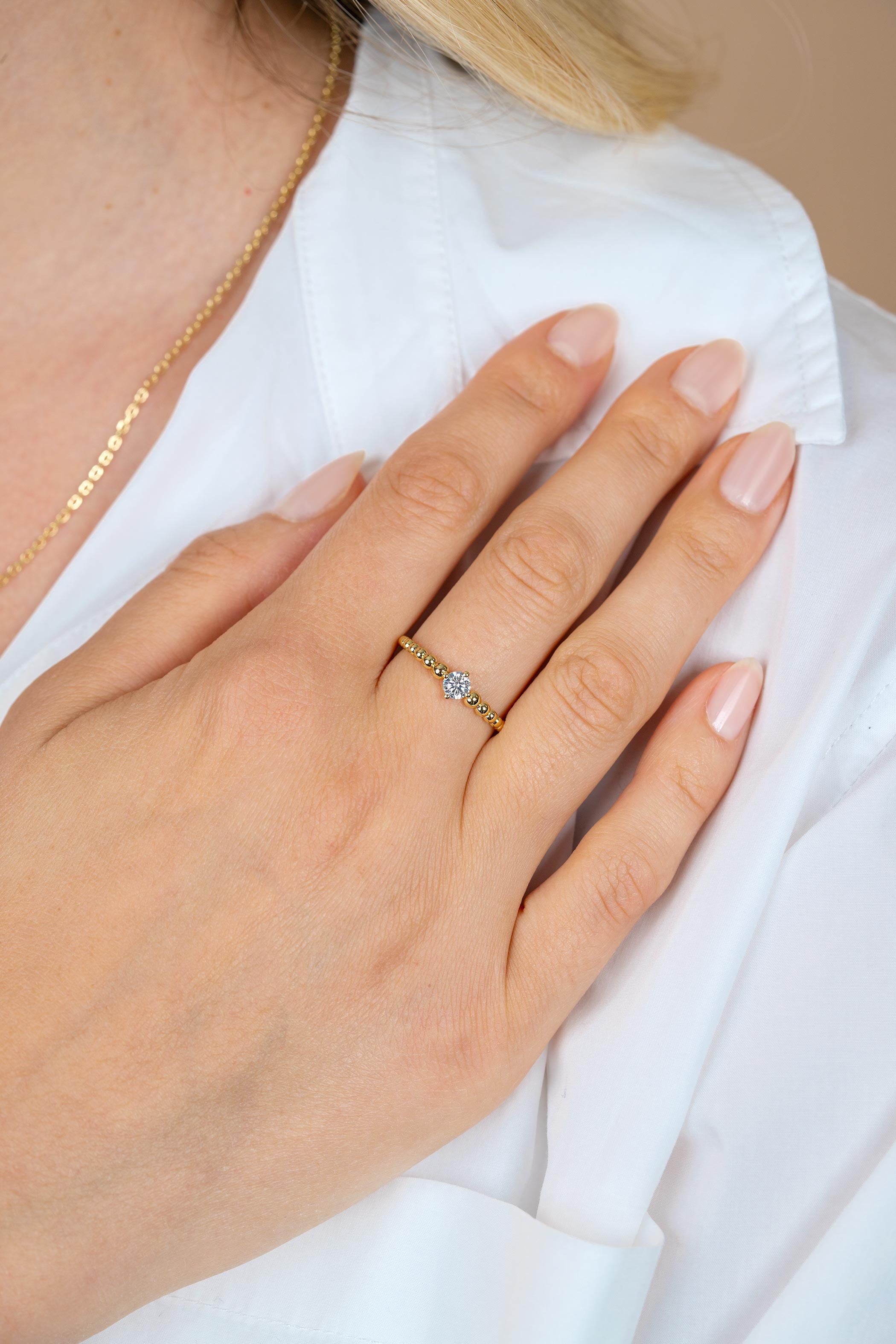 ZINZI Verguld Zilveren Ring met Witte Zirkonia ZIR2816