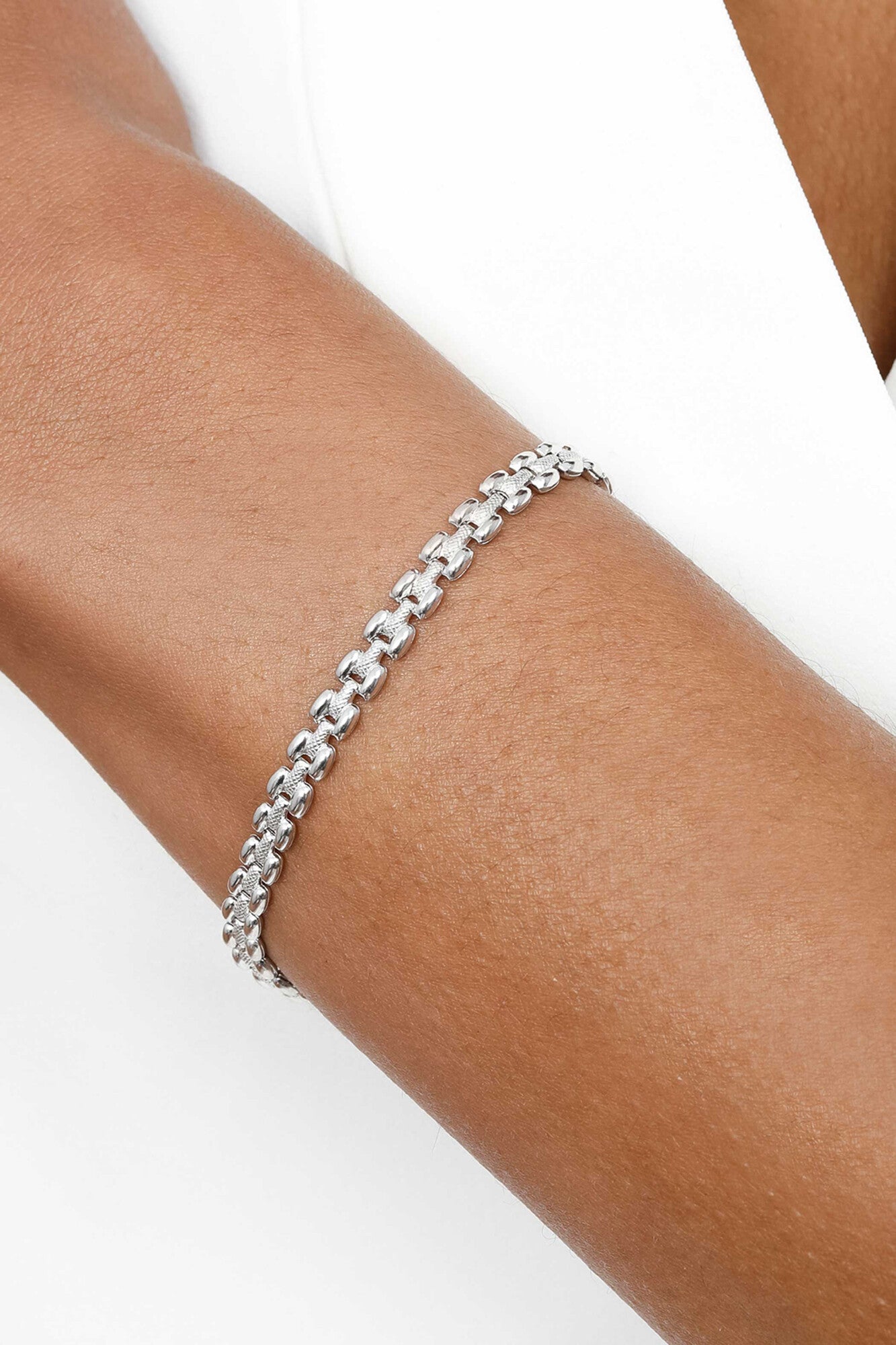 ZINZI zilveren luxe armband met rolex-style schakels 5mm - ZIA1997