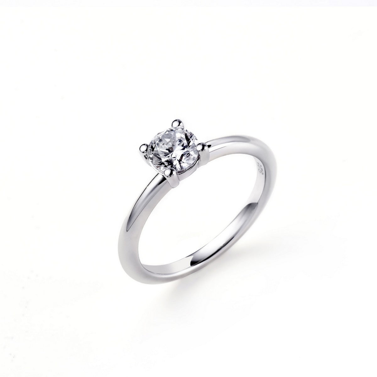 Zinzi zilveren aanschuifring rond wit ZIR1300 - PansiteNederland.nl