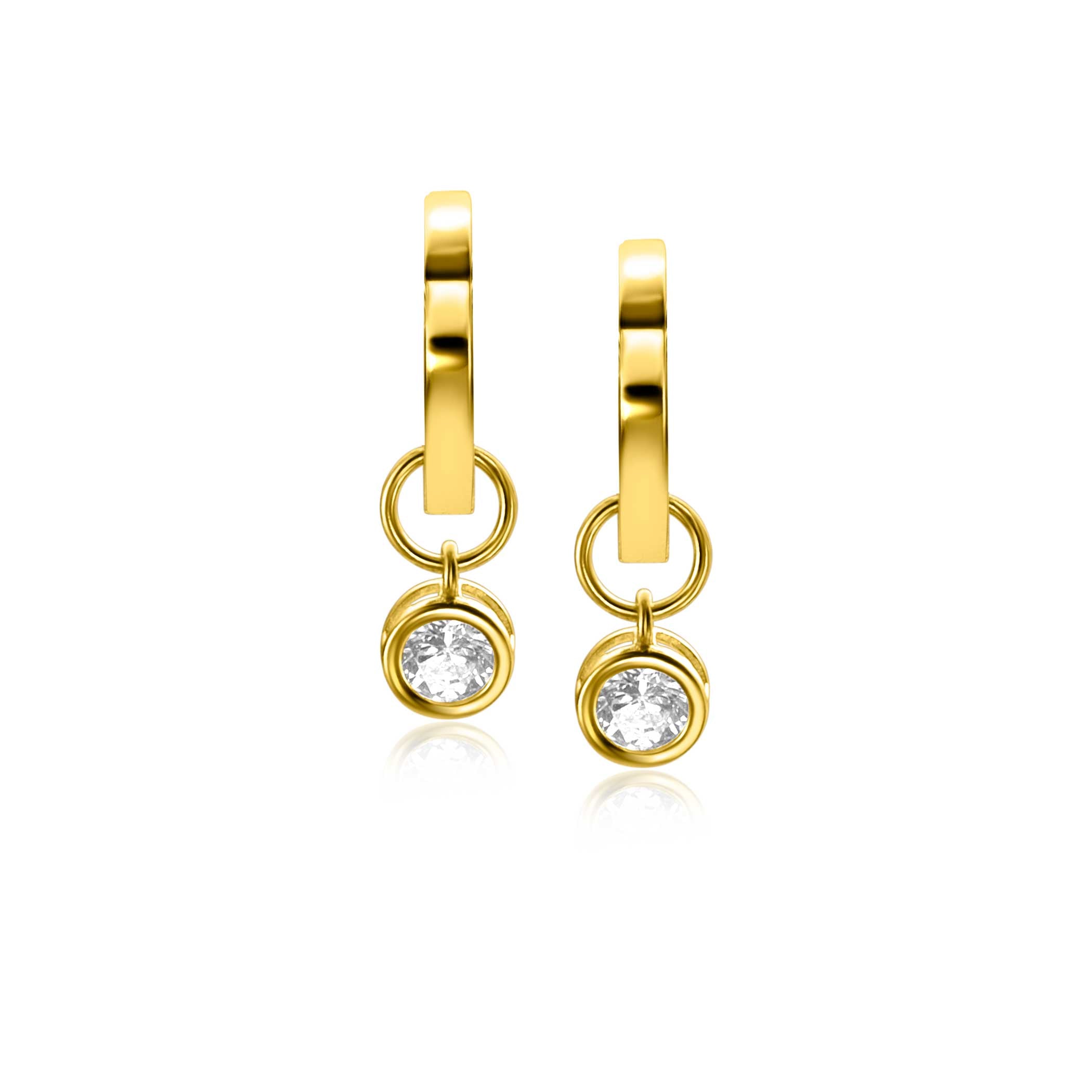 ZINZI Gold 14 krt gouden oorbedels ZGCH421