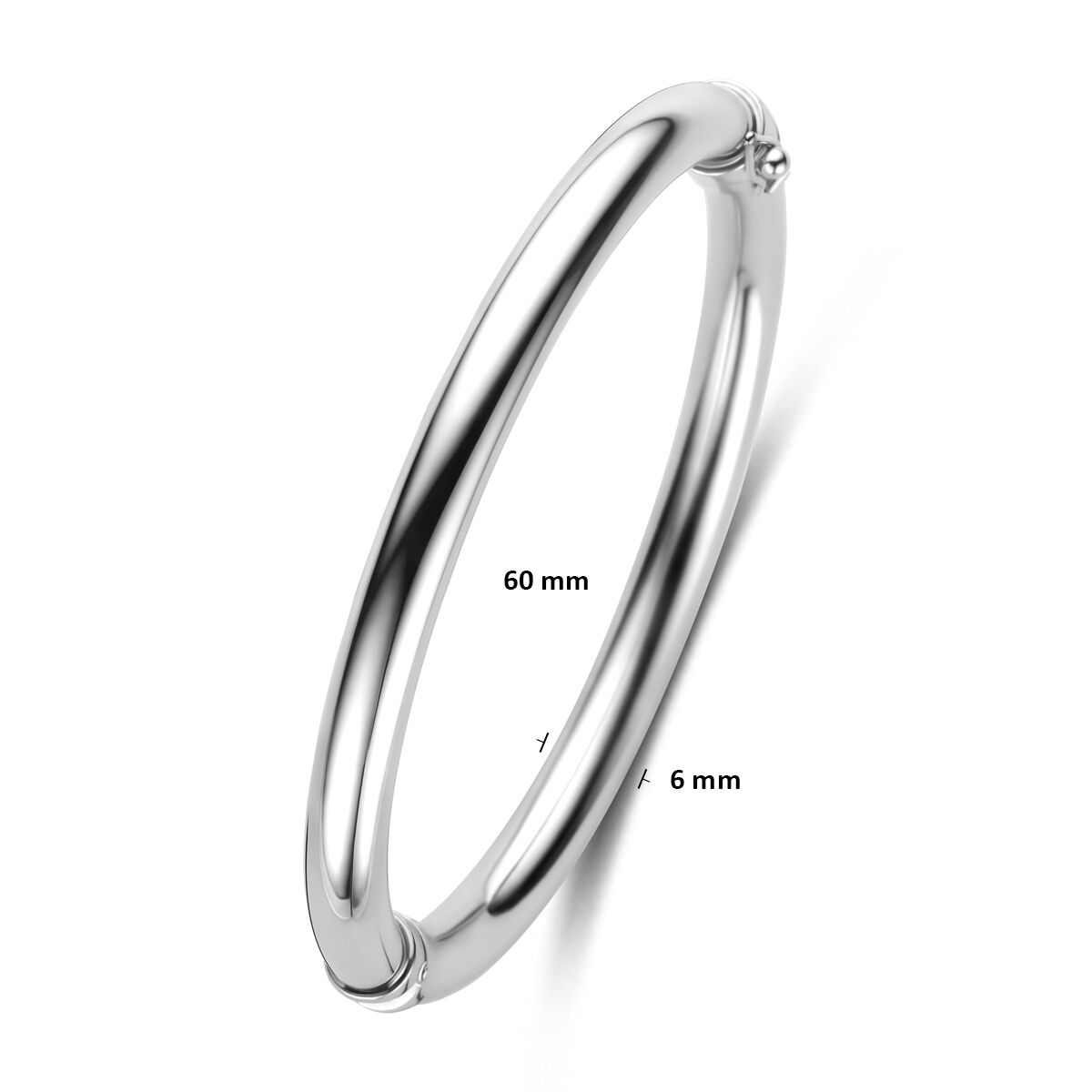Fantasy Collection Bangle 6 mm 60 mm zilver