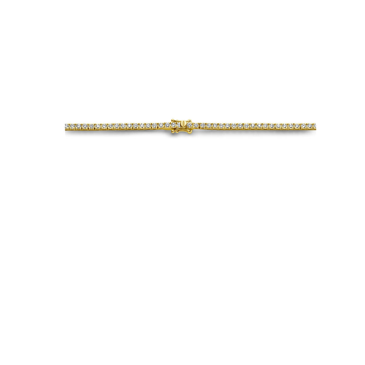Fantasy Collection Tenniscollier diamant 5.00ct h si 2,5 mm 42 cm 14K geelgoud