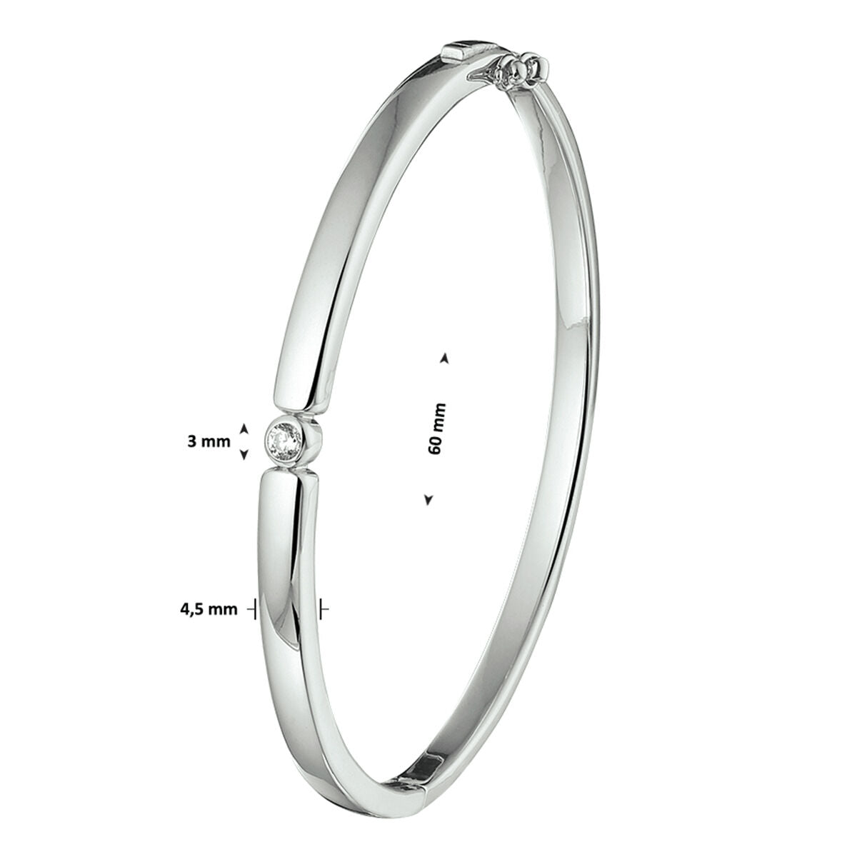 Fantasy Collection Gerhodineerd Zilveren Armband met Zirkonia 1329319