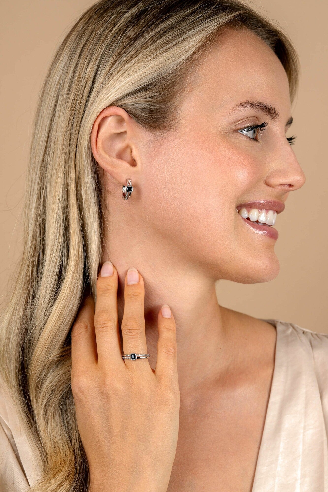 ZINZI Zilveren Ring met Zwart, Wit Zirkonia - ZIR2626Z