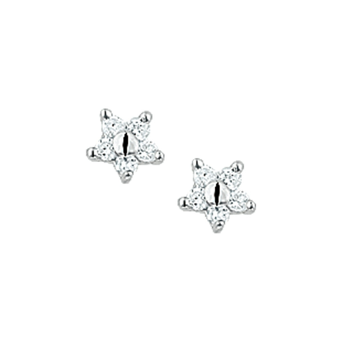 Fantasy Collection Oorbellen ster zirkonia zilver