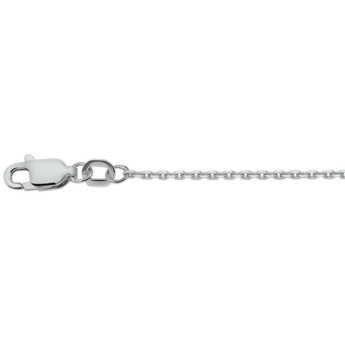 Fantasy Collection Collier anker gediamanteerd 1,3 mm zilver
